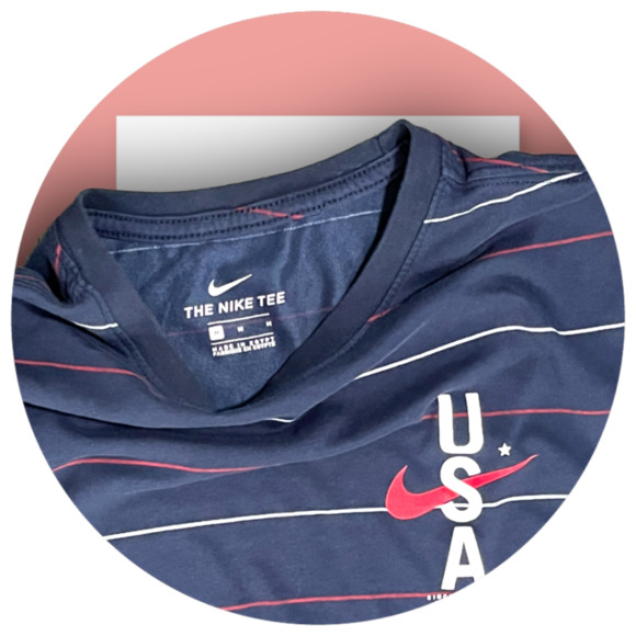 (M) Nike USA Striped Tee (21 X 25) - Picture 3 of 4